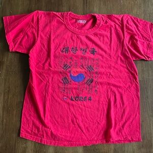 Red Korea Graphic T-Shirt - Men's XS